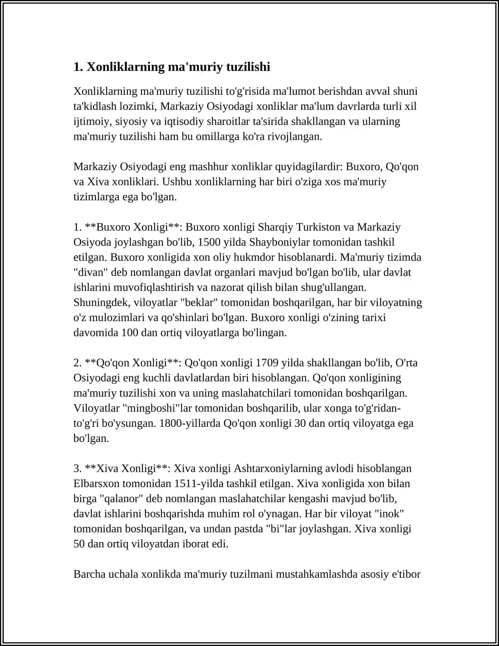 XONLIKLARNING MA'MURIY-HUDUDIY CHEGARALARI 3