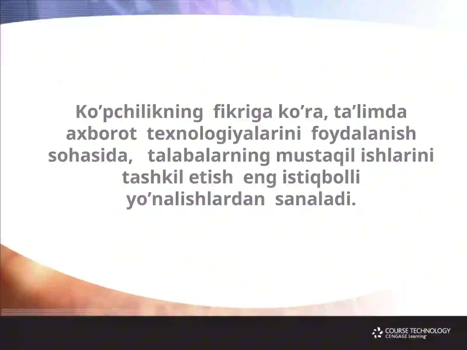 Mustaqil ta’limni tashkil etish va o’zlashtirish monitoringi texnologiyasi 3