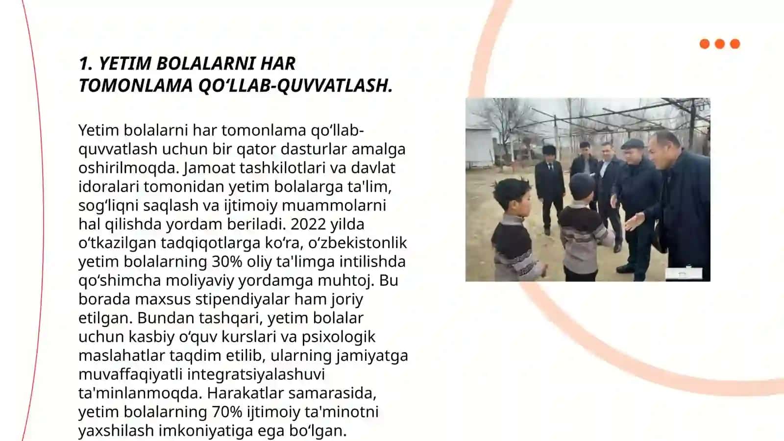 YETIM BOLALAR VA OTA-ONA QARAMOG‘IDAN MAHRUM BO‘LGAN BOLALARNI HAR TOMONLAMA QO‘LLAB-QUVVATLASHGA QARATILGAN “MEHR DAFTARI” TIZIMINI JORIY ETISH CHORA-TADBIRLARI TO‘G‘RISIDA 3