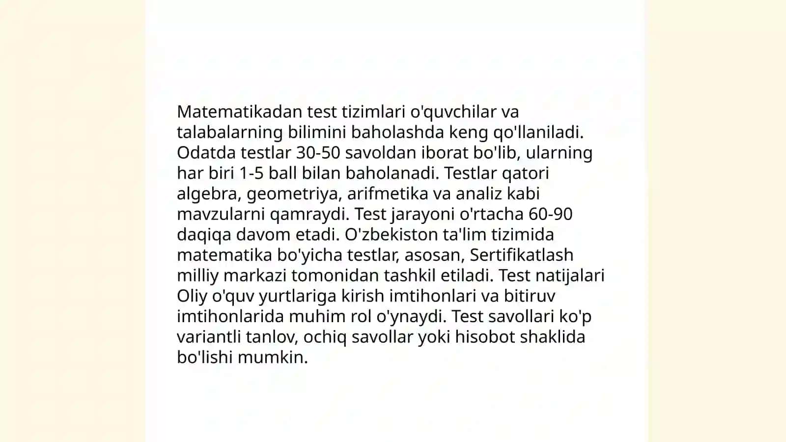 Matematikadan test tizimlari 3