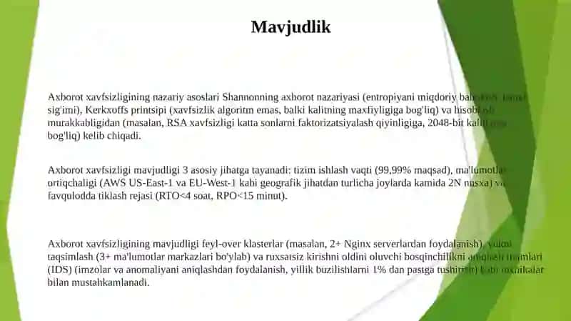 Axborot xavfsizligini taʼminlashning gʻoyaviy-nazariy asoslari 3