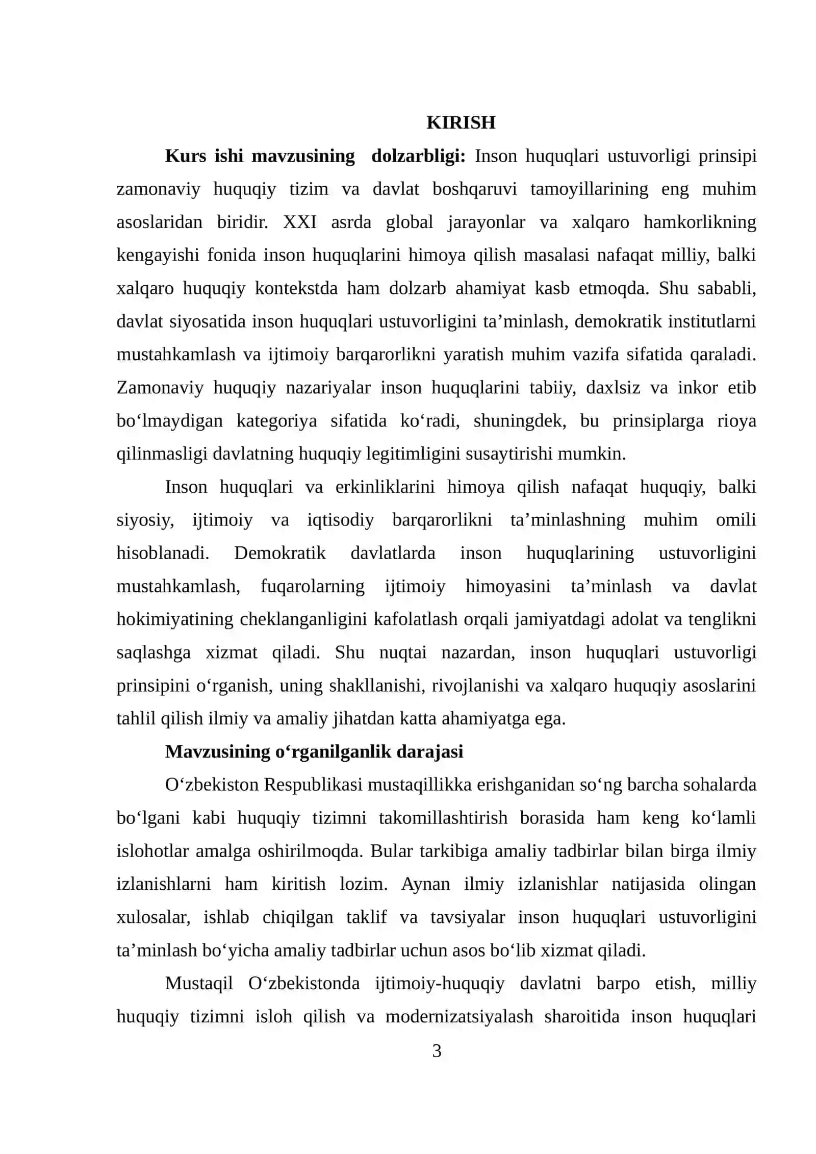 INSON HUQUQLARI USTUVORLIGI PIRINSIPI VA UNING DAVLAT SIYOSATIDAGI O’RNI 3