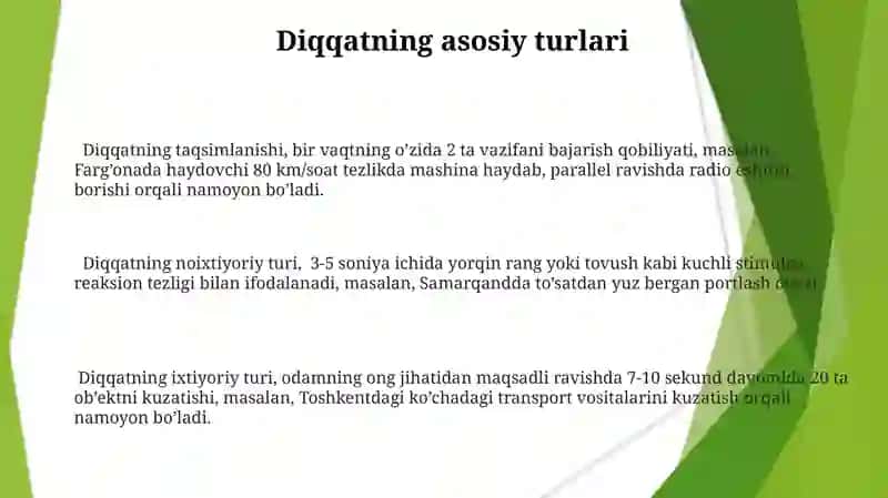 Diqqat haqida tushuncha va uning nerv-feziologik asoslari 3