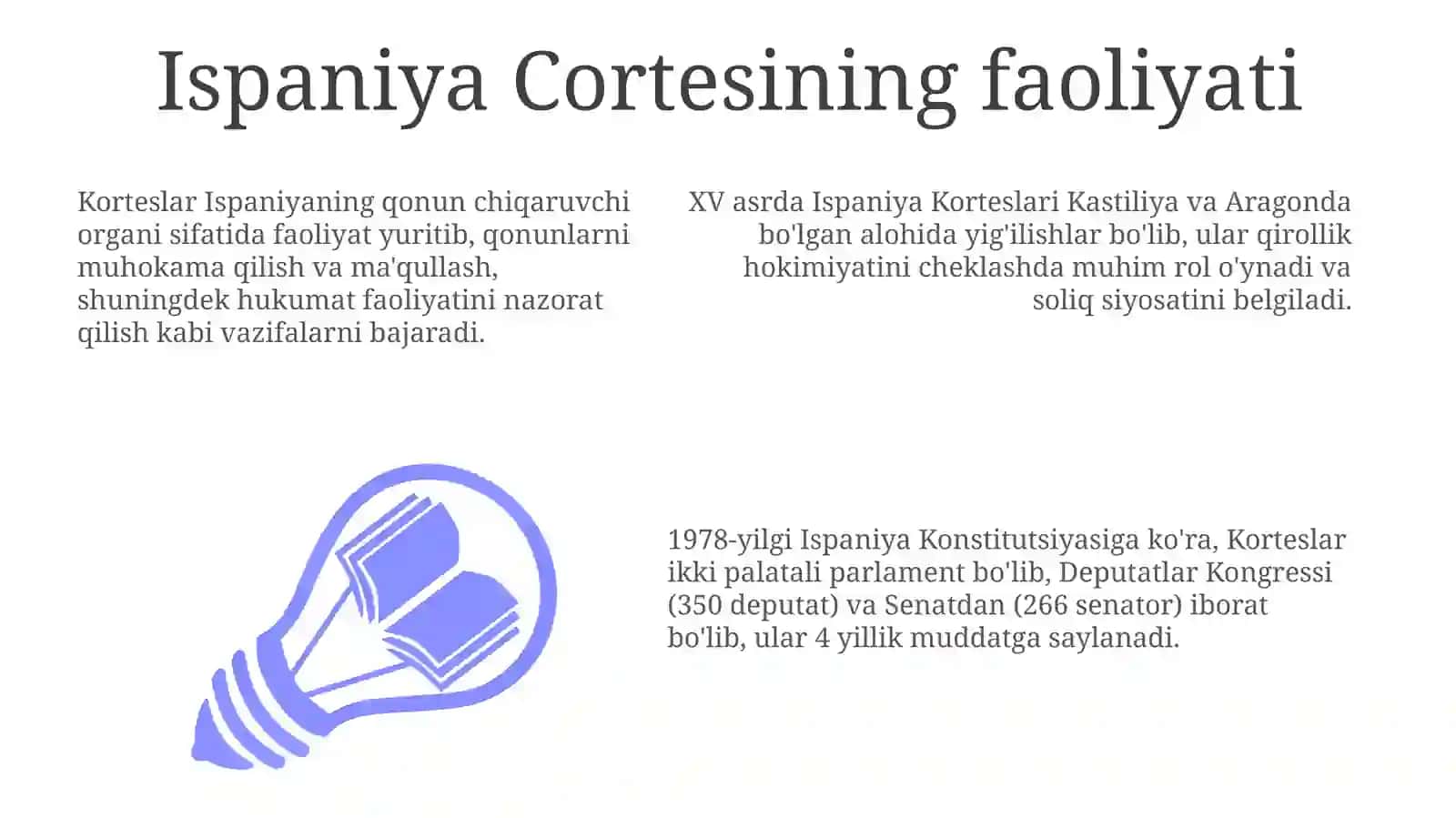 Ispaniya Kortesining faoliyati 3