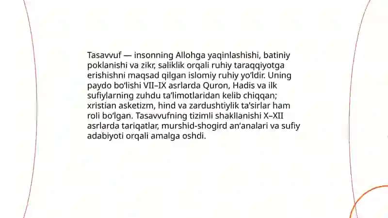 Tasavvufning paydo boʻlishi 3