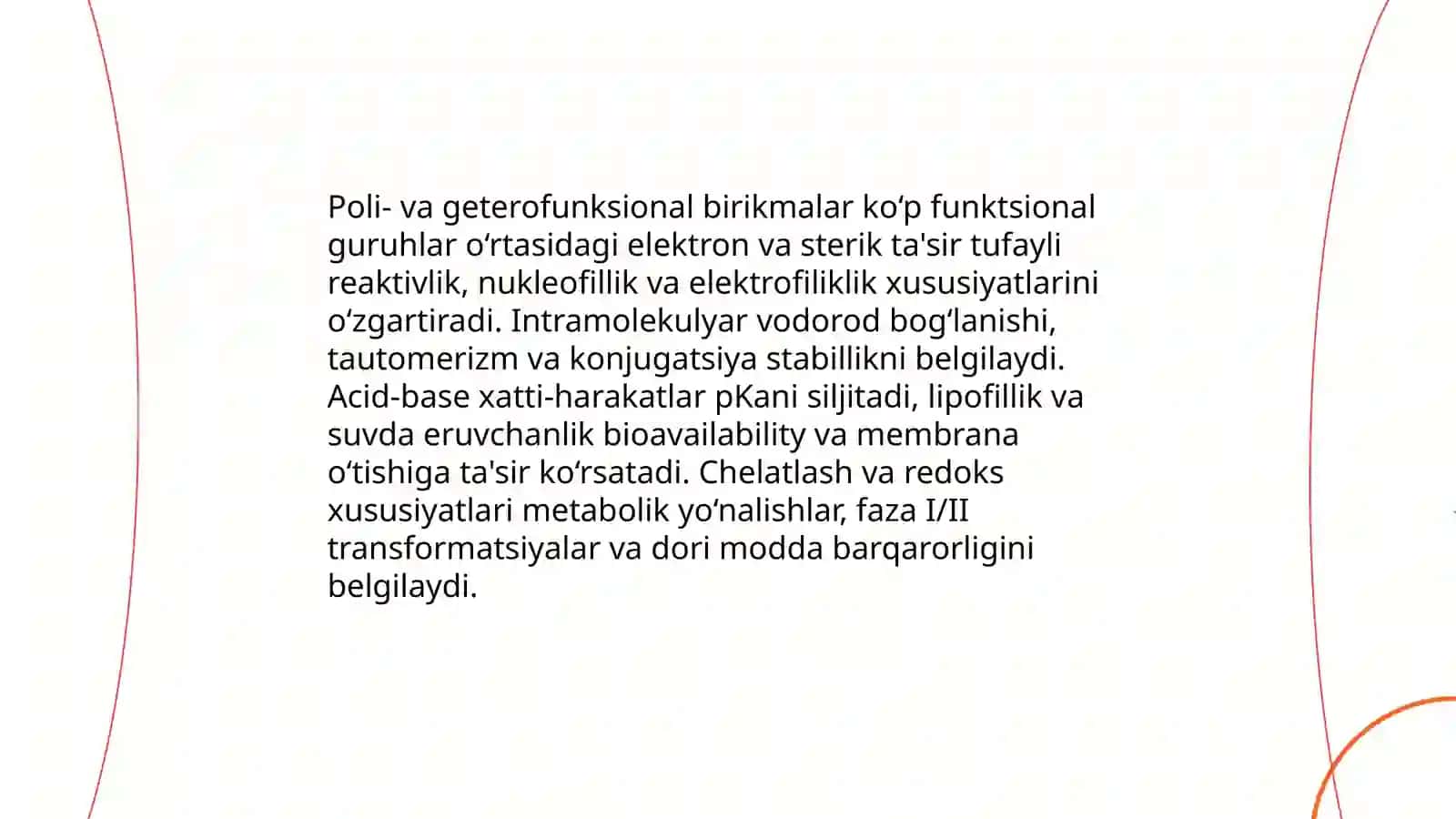 Poli-vа geterofunktsiоnаl birikmаlаr metаbоlitlаr vа dоrivоr moddalar sifаtidа 3