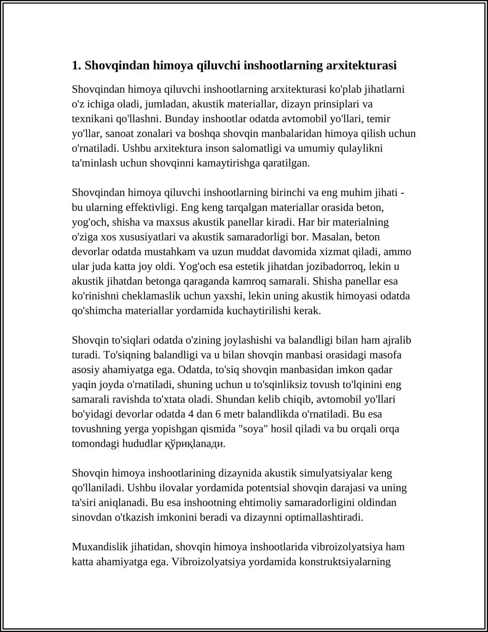 SHOVQINDAN HIMOYALOVCHI INSHOOTLARNING ME'MORIY-LANDSHAFT VA ESTETIK XUSUSIYATLARI 3