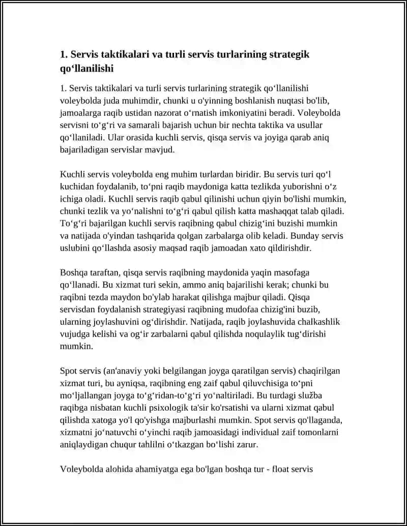 VOLEYBOLDA O`YIN TAKTIKASI ASOSLARI 3