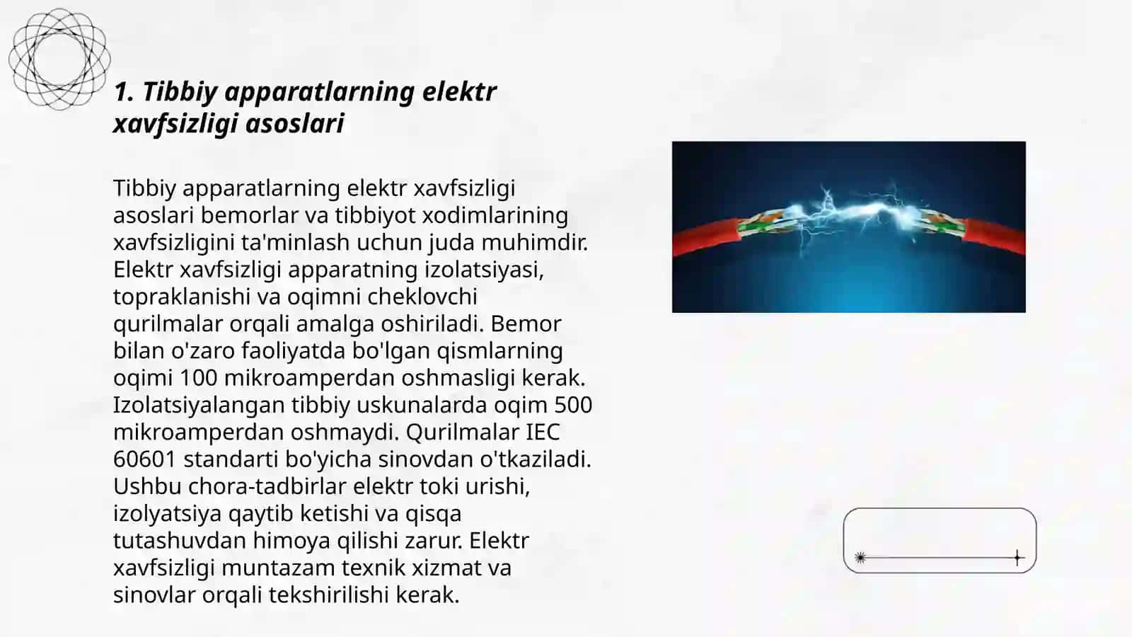 Tibbiy apparatlarning elektr xavfsizligi 3