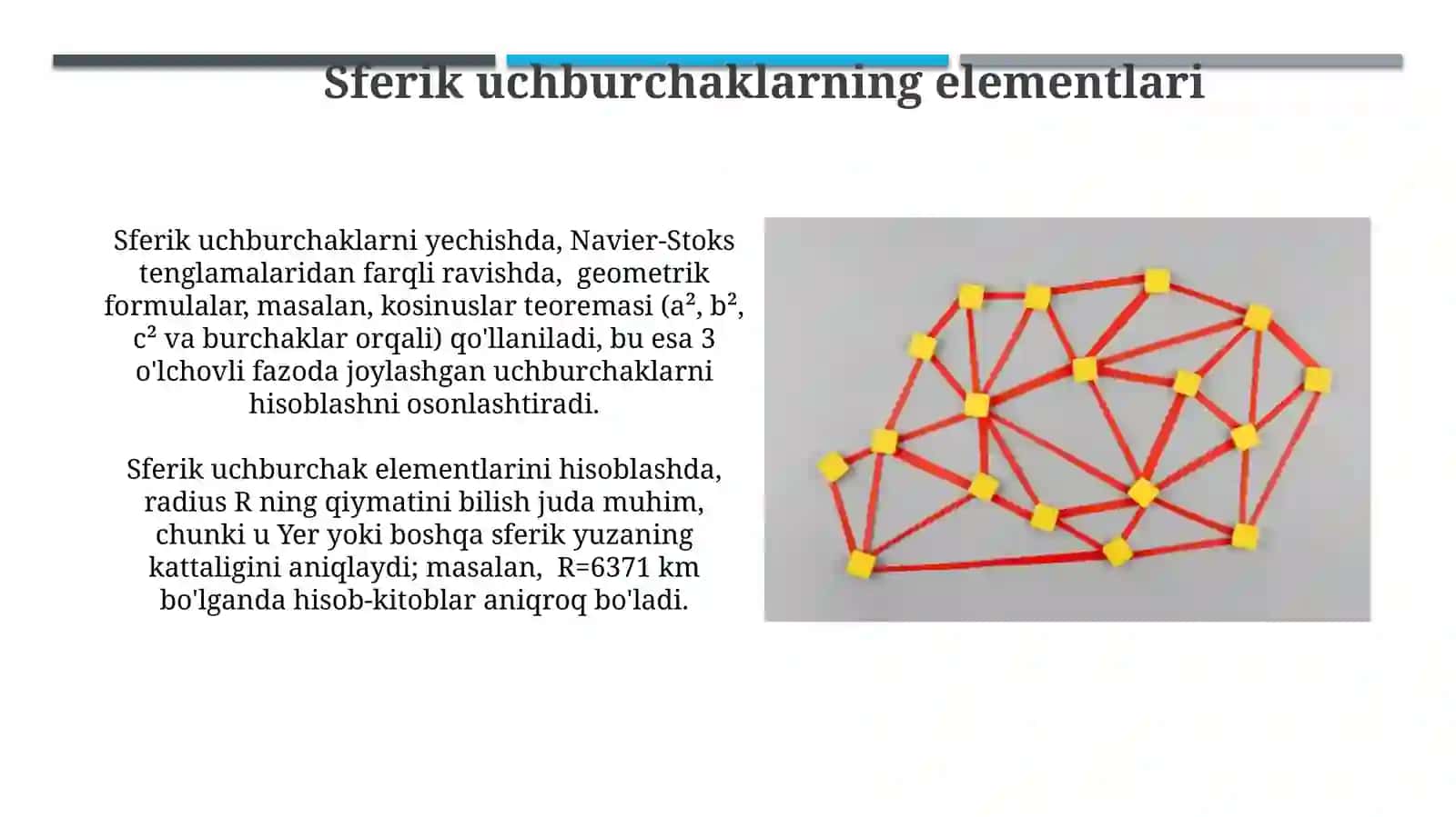 Sferik uchburchakka doir masalalar yechish metodikasi 3