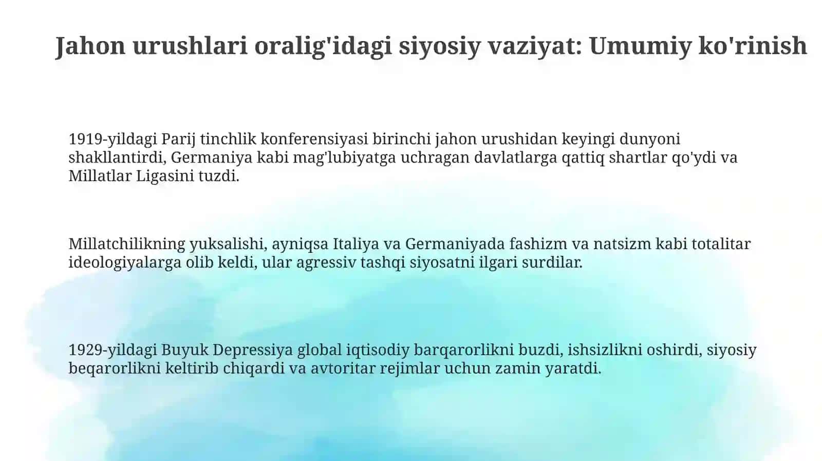 Jahon urushlari oraligʻidagi siyosiy vaziyat 3
