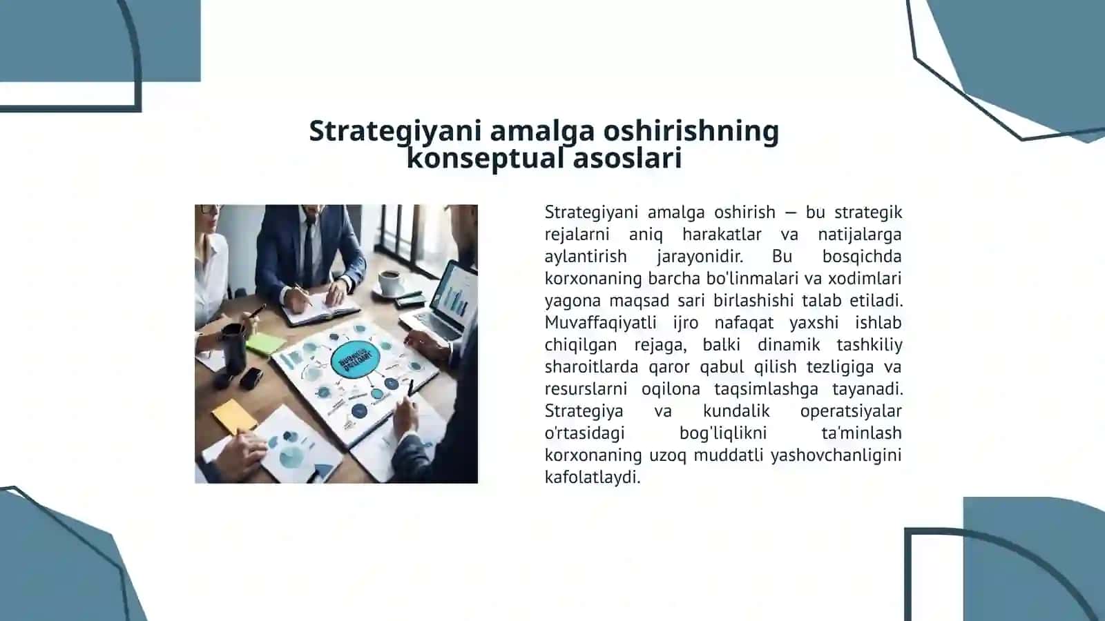 STRATEGIYANI AMALGA OSHIRISH: Muvaffaqiyatli tatbiq etish va resurslar boshqaruvi 3
