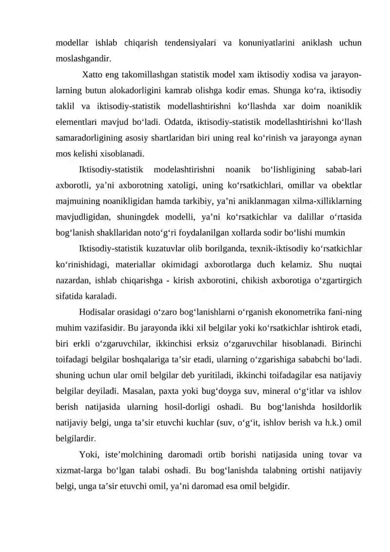 EKONOMETRIK MODELLARNING AXBOROT TA’MINOTI 3