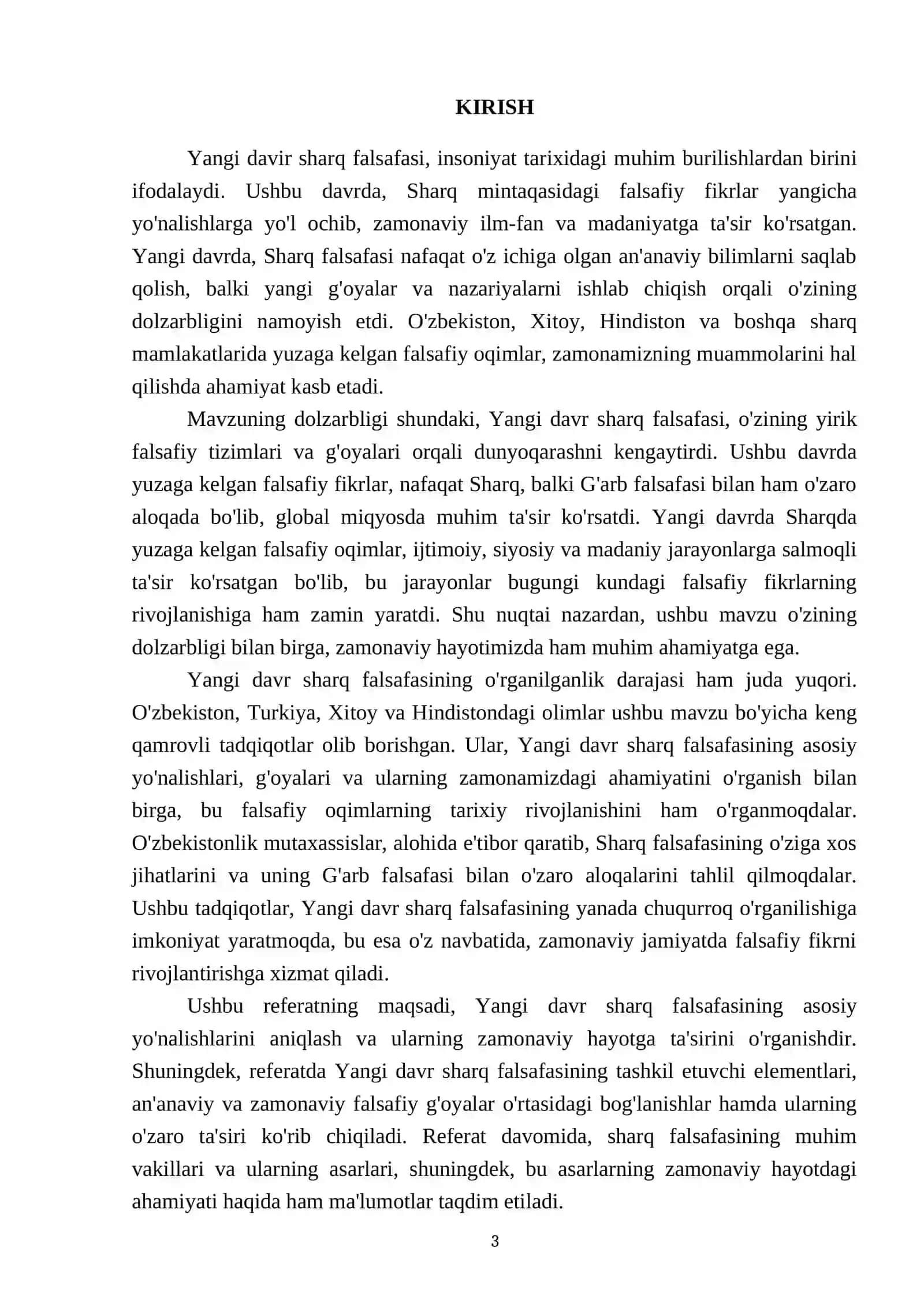Yangi davir sharq falsafasidagi asosiy momolar 3