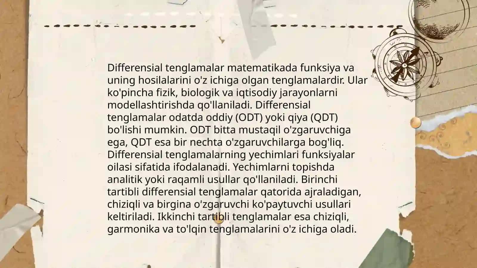 Differensiolanuvchi funsiyalar va ular uchun asosiy teoremalar.hosilaning ba'zi tatbiqlari 3