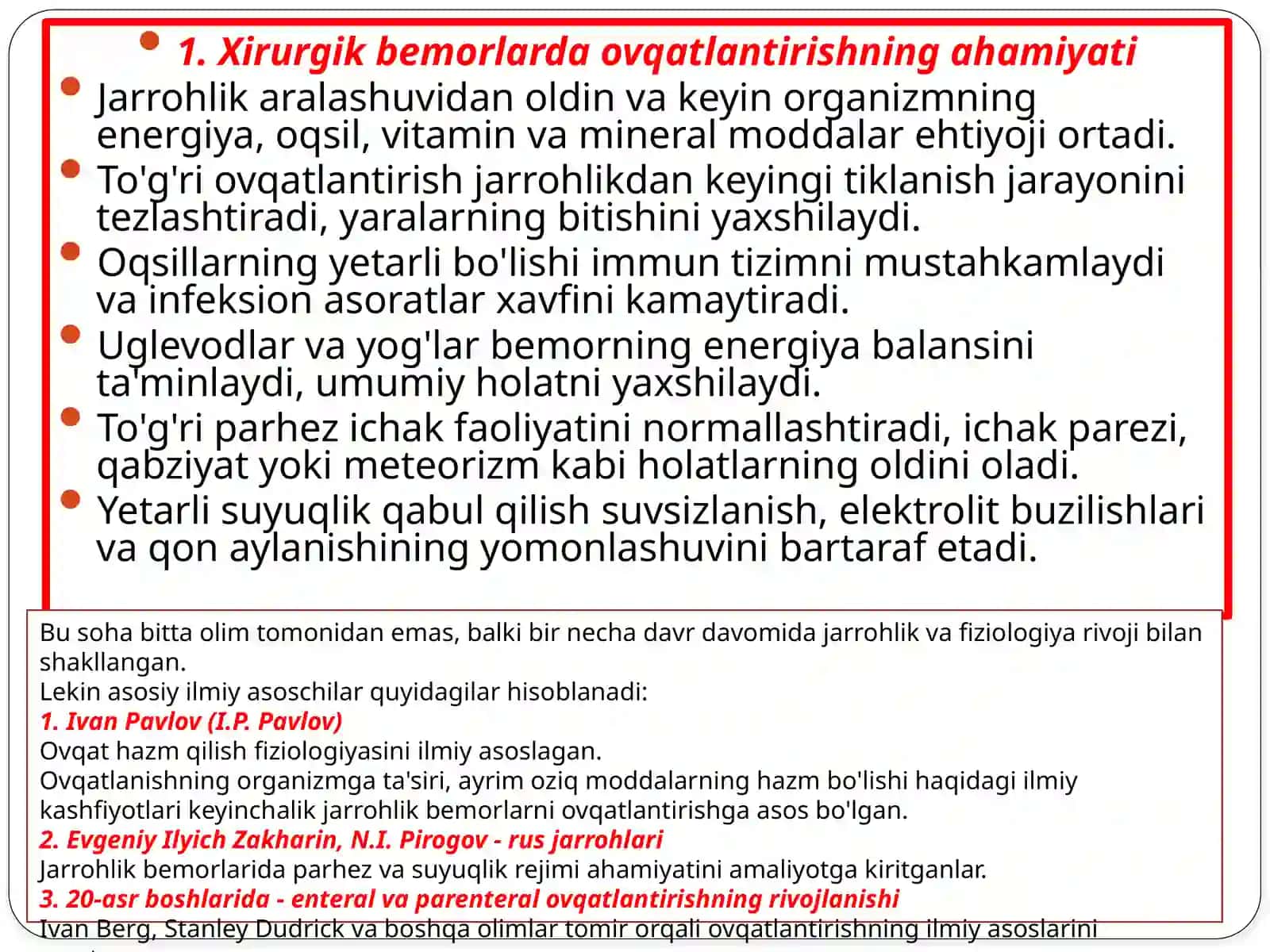 Xirurgik Bemorlarda Ovqatlantirishning Ahamiyati 3
