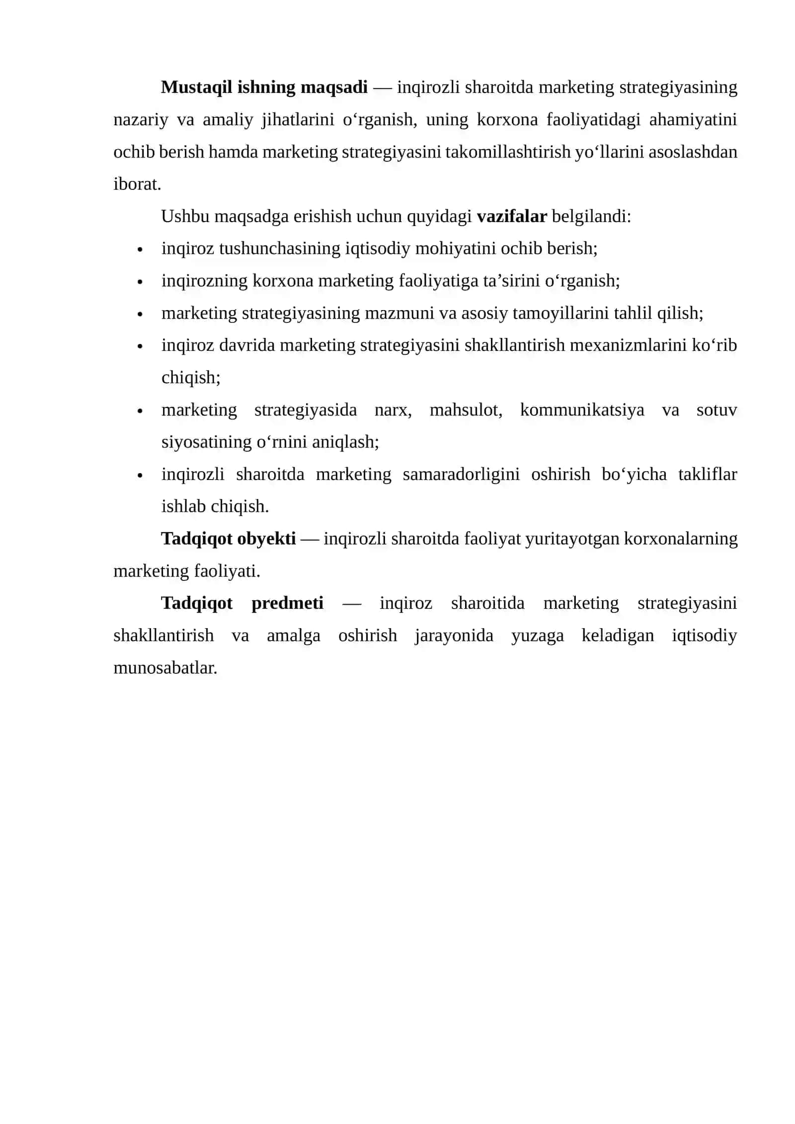 INQIROZLI SHAROITIDA MARKETING STRATEGIYASI 3