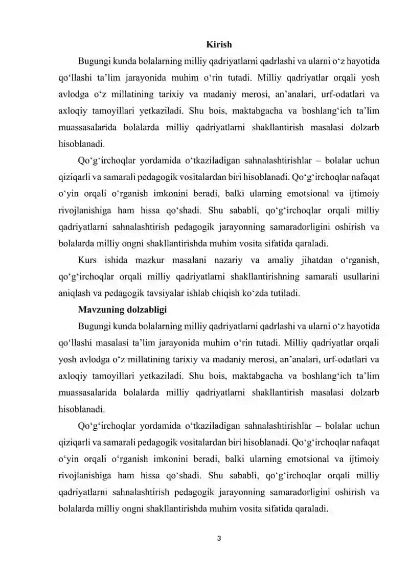 Qo'g'irchoq spektakillarda o'zbek xalq urf-odatlarini ko'rsatish 3
