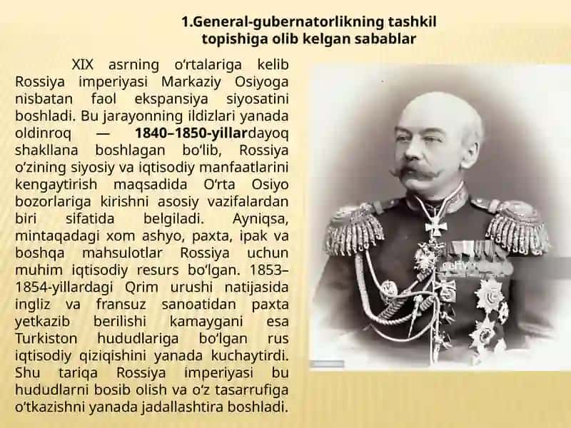 General-gubernatorlikning tashkil topishi, chegalar va ma’muriy hududiy bo’linishi 3