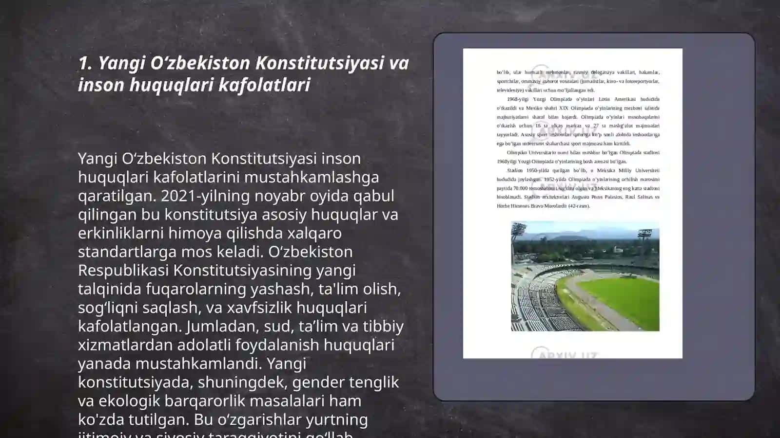 Yangi oʻzbekistonda inson haq-huquqlari va erkinliklari kafolatlarining yaratilishi 3