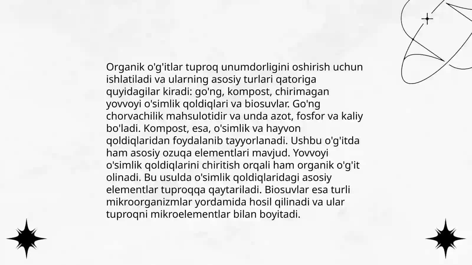 Organik o'g'itlar 3