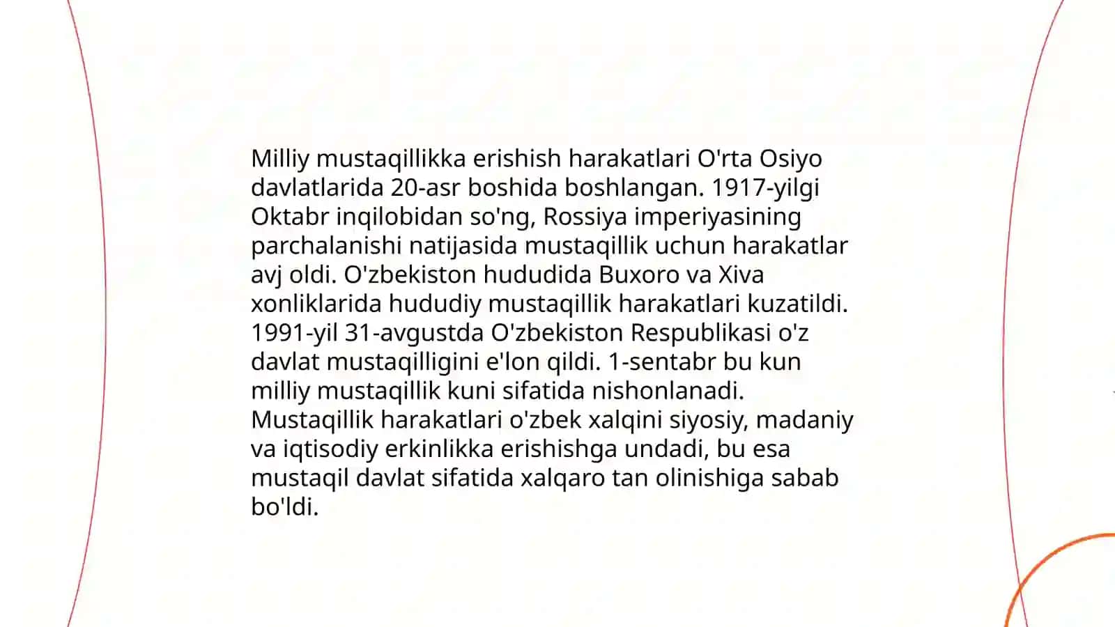 Milliy mustaqillikka erishish harakatlari 3