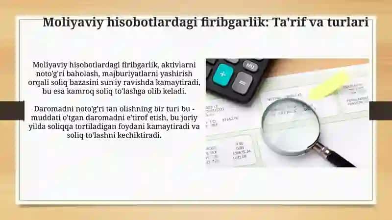 Moliyaviy hisobotlardagi firibgarlik 3