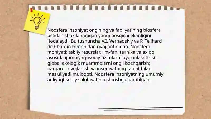 Noosfera tushunchasi va atrof muhit tushunchasi 3