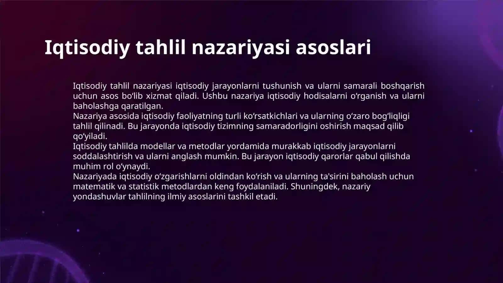 IQTISODIY TAHLIL FANI METODINING O'ZIGA XOS XUSUSIYATLARI 3
