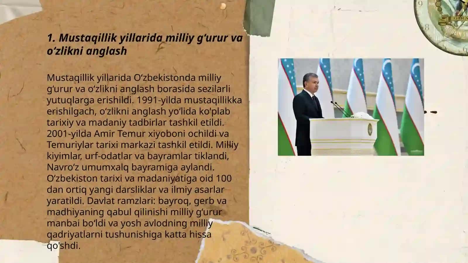 Mustaqillik yillarida õzbekistondagi manaviy madaniy taraqqiyot 3