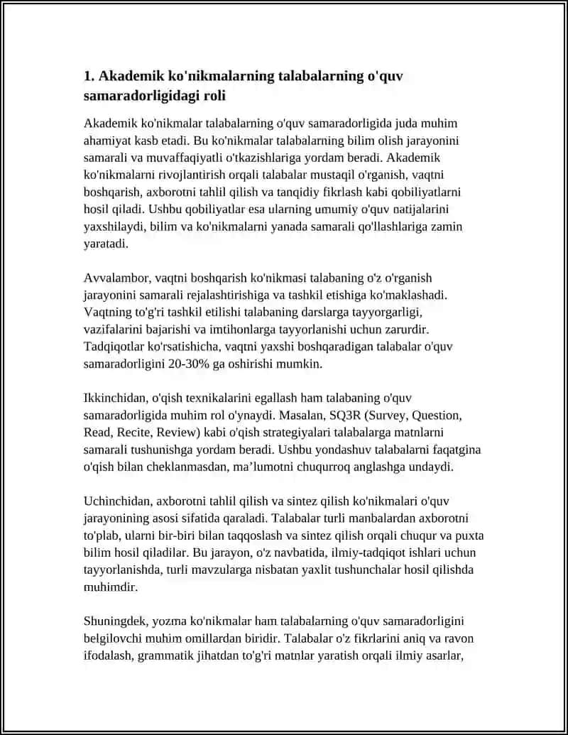 AKADEMIK KO'NIKMALARNING TALABALAR FAOLIYATIDAGI AHAMIYATI VA DOLZARBLIGI 3