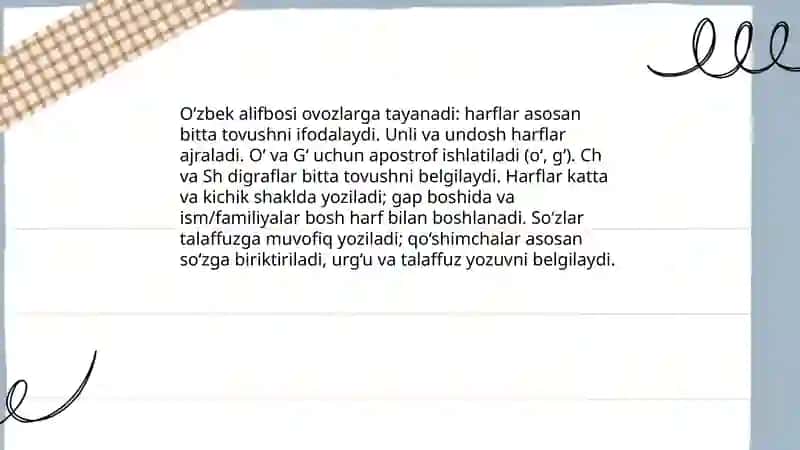 O‘zbek tilining imlo qoidalari 3