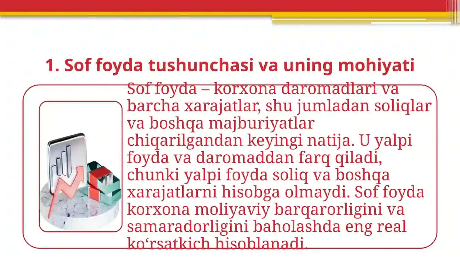 Sof foyda va unga tasir etuvchi omillar tahlili 3