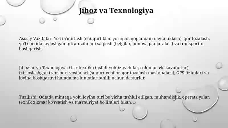 Avtomobil yollarini ekspluatatsiya qilish korxonalarining asosiy vazifalari va ularning strukturasi 3