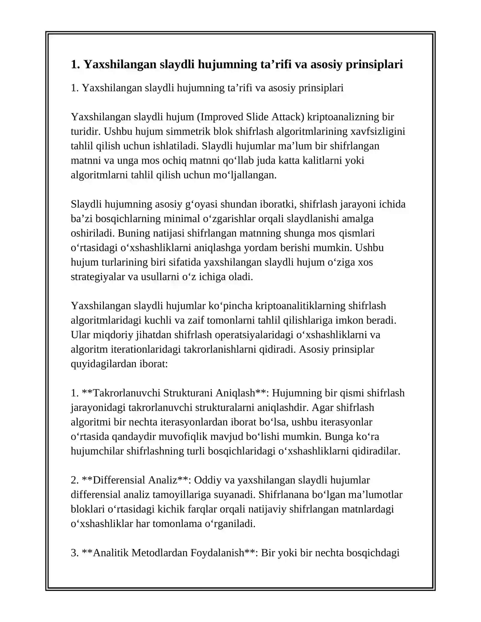 YAXSHILANGAN SLAYDLI HUJUMNING ASOSIY GOYASI 3