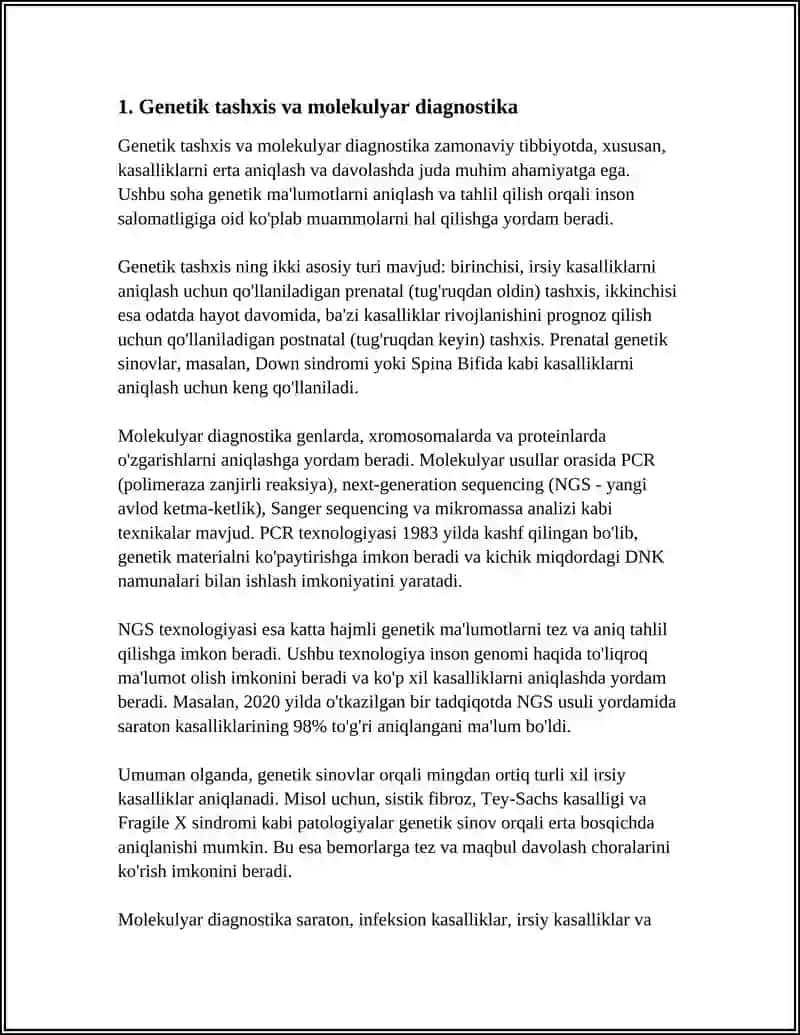 GENETIKANING TIBBIYOTDAGI AHAMIYATI 3