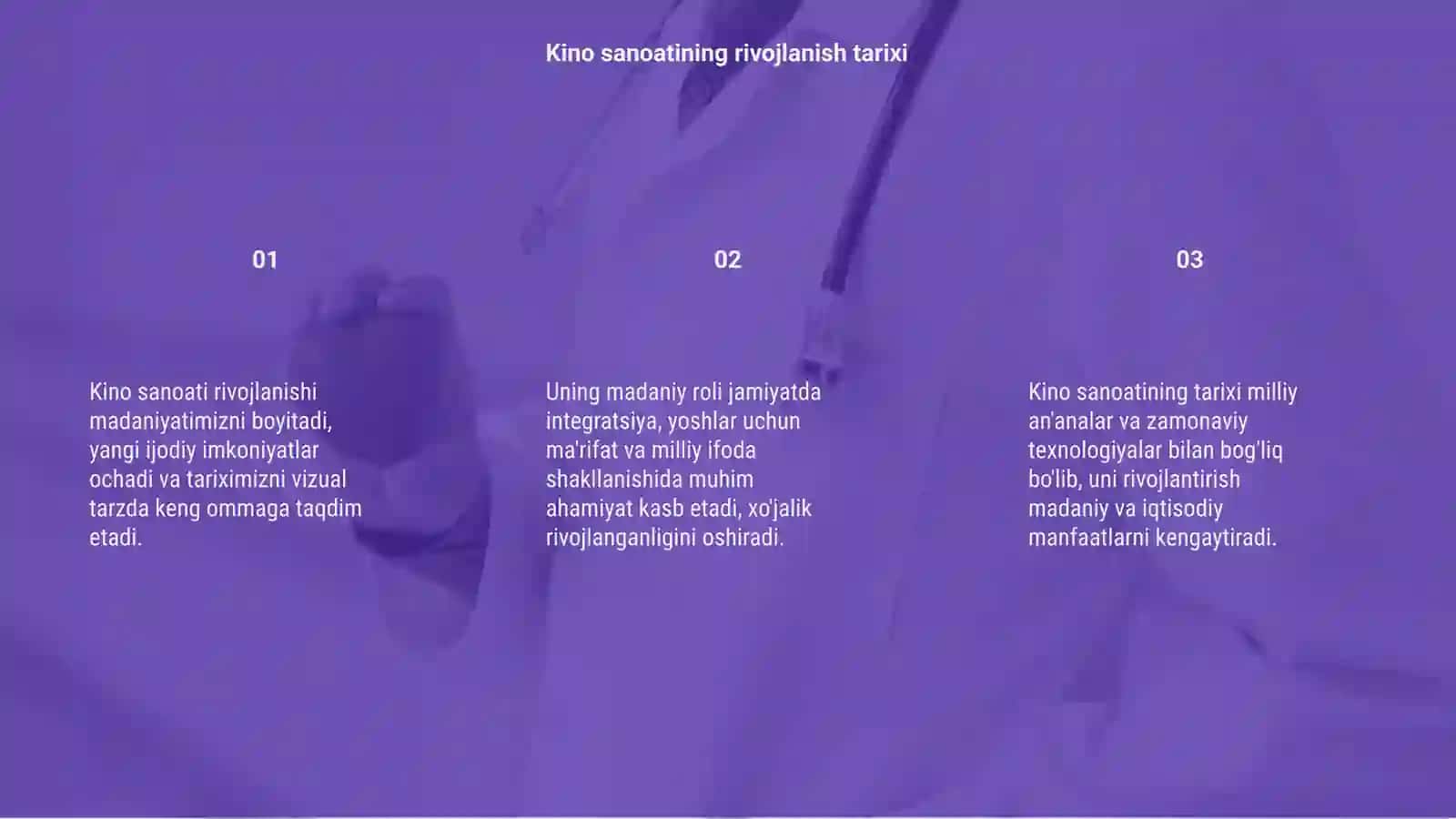 Kino sanoati kino sanoatining rivojlanishi va uning madaniyati oʻrni 3