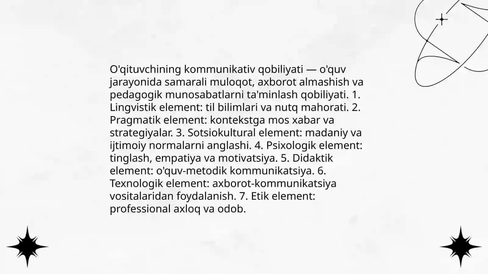 O'qituvchining kommunikativ qobiliyati - Nasimova Nozanin 3