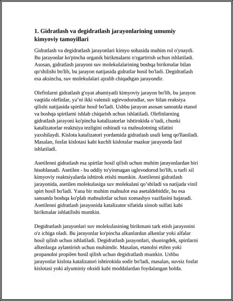 GIDRATLASH VA DEGIDRATLASH JARAYONLARI 3