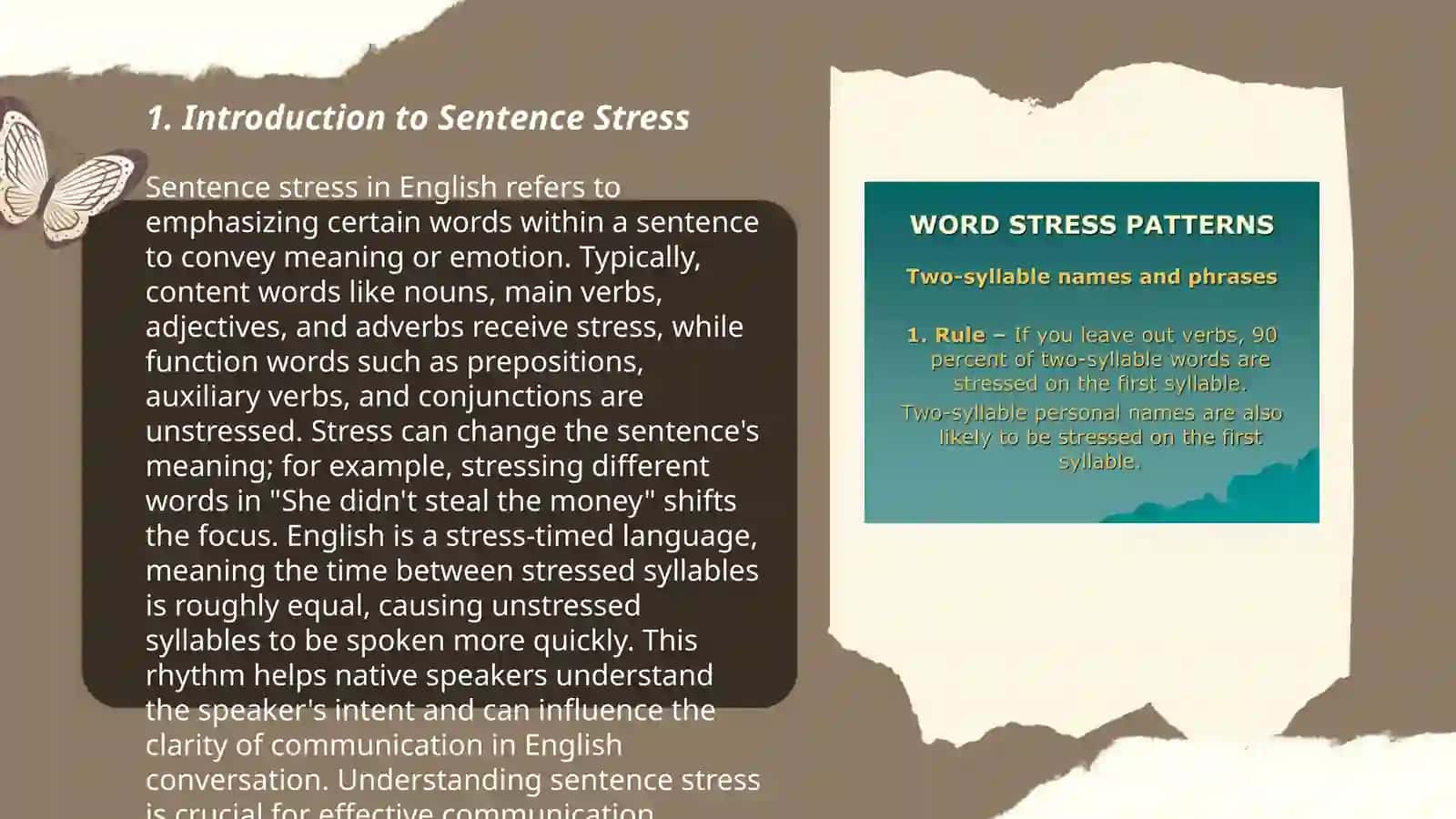 Sentence stress 3