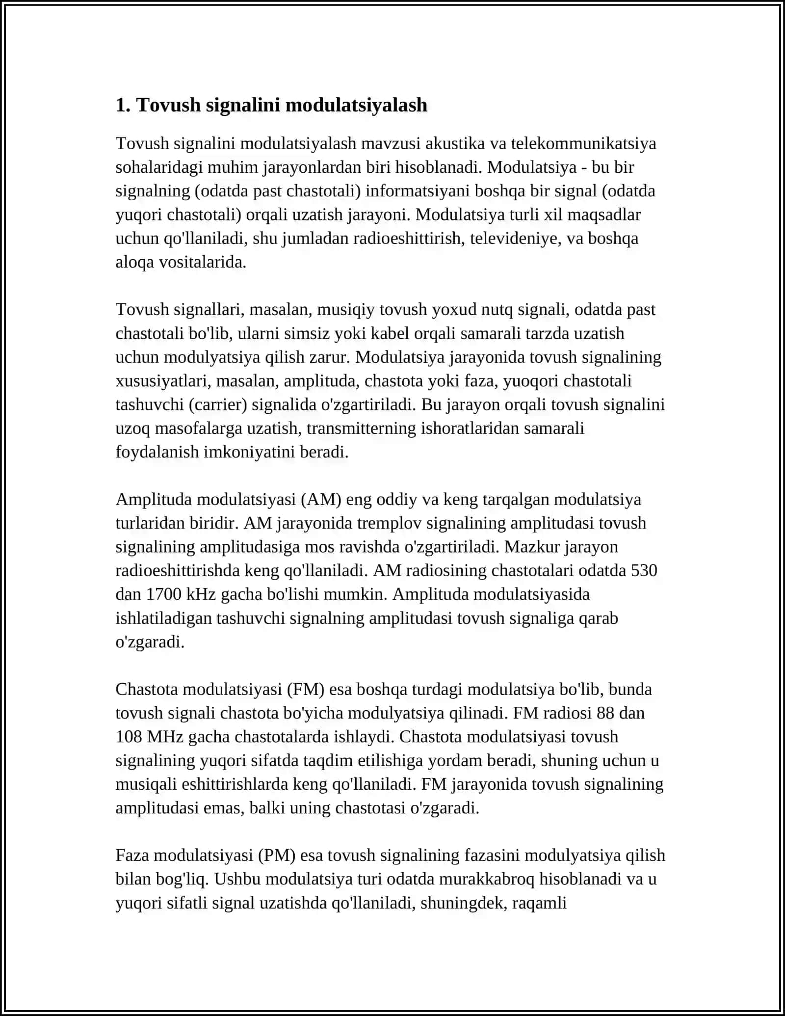 SIGNALLARNI SHOVQINLI TOVUSHCHI YORDAMIDA MODULYATSIYALASH 3