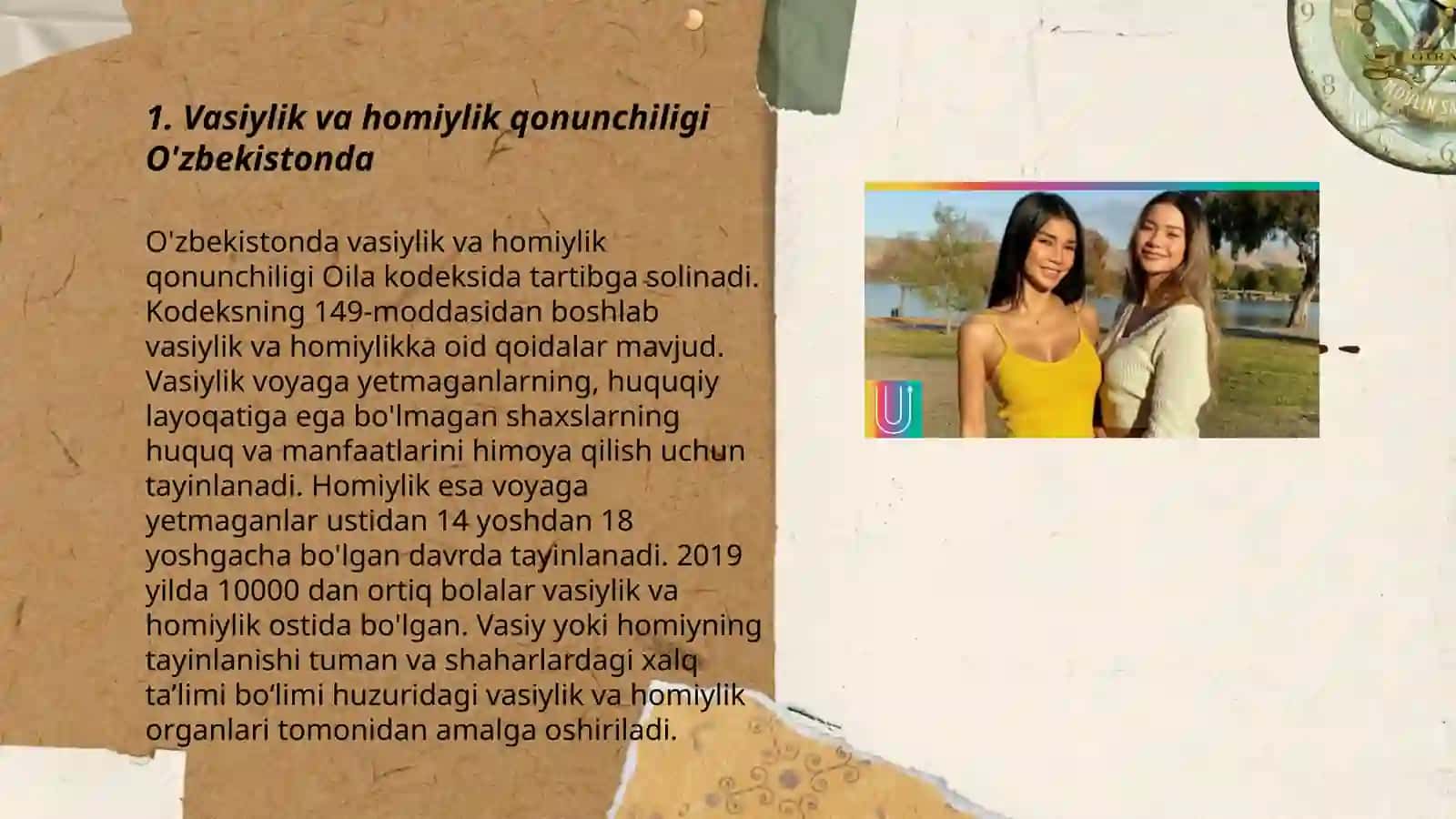 Vasiylik va homiylik qonunchiligi O'zbekistonda 3