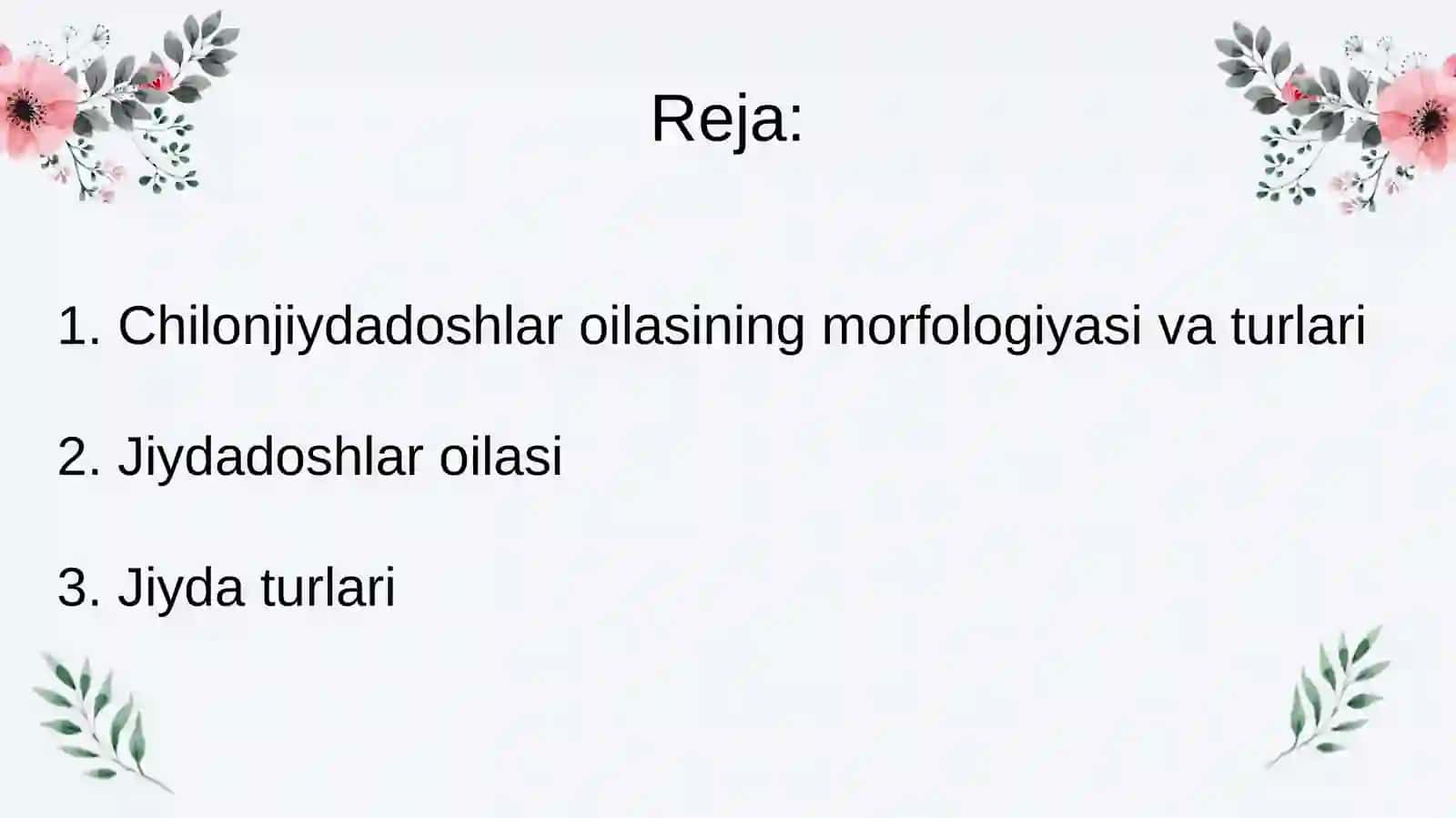 Moʻydinova Shodiyaxonning Oʻsimliklar florasi va sistematinkasi 3