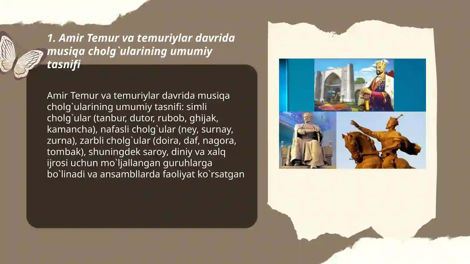 Amir Temur va temuriylar davrida musiqa cholg`ulari 3