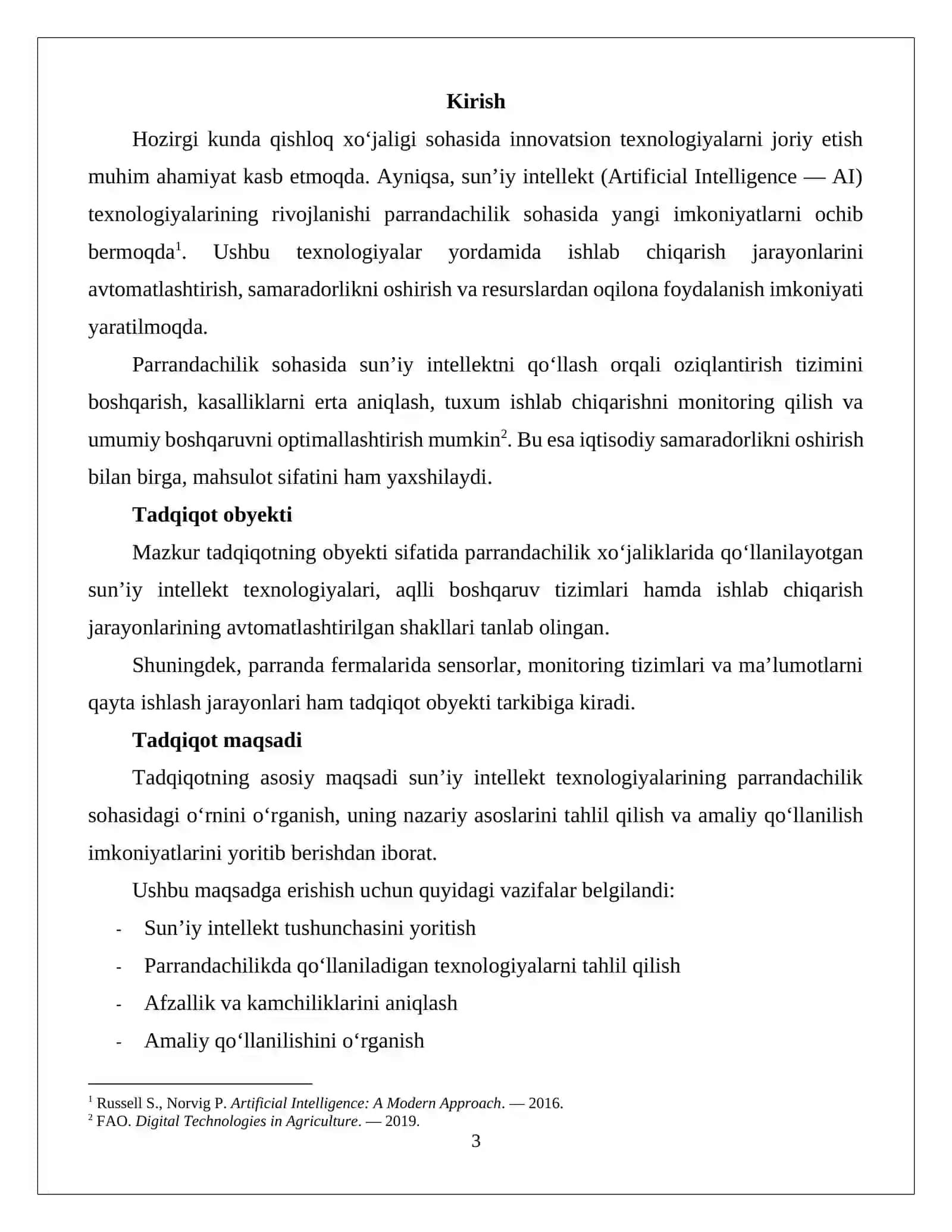 SUN’IY INTELLEKTNING PARRANDACHILIKDAGI O‘RNI 3