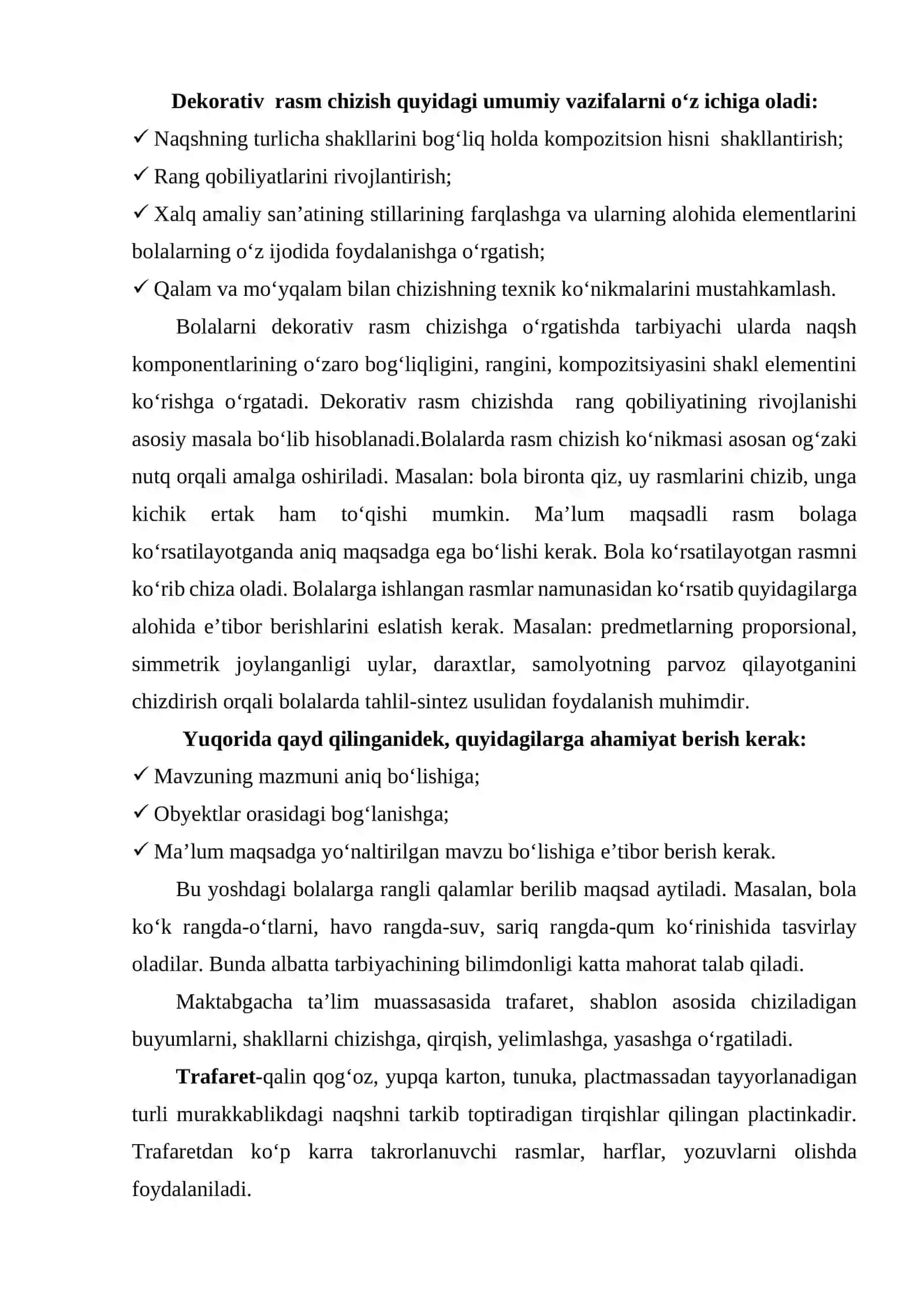 Maktabgacha yoshdagi bolalarni rasm chizish faoliyatiga o‘rgatish (4-amaliy mashg‘ulot) 3