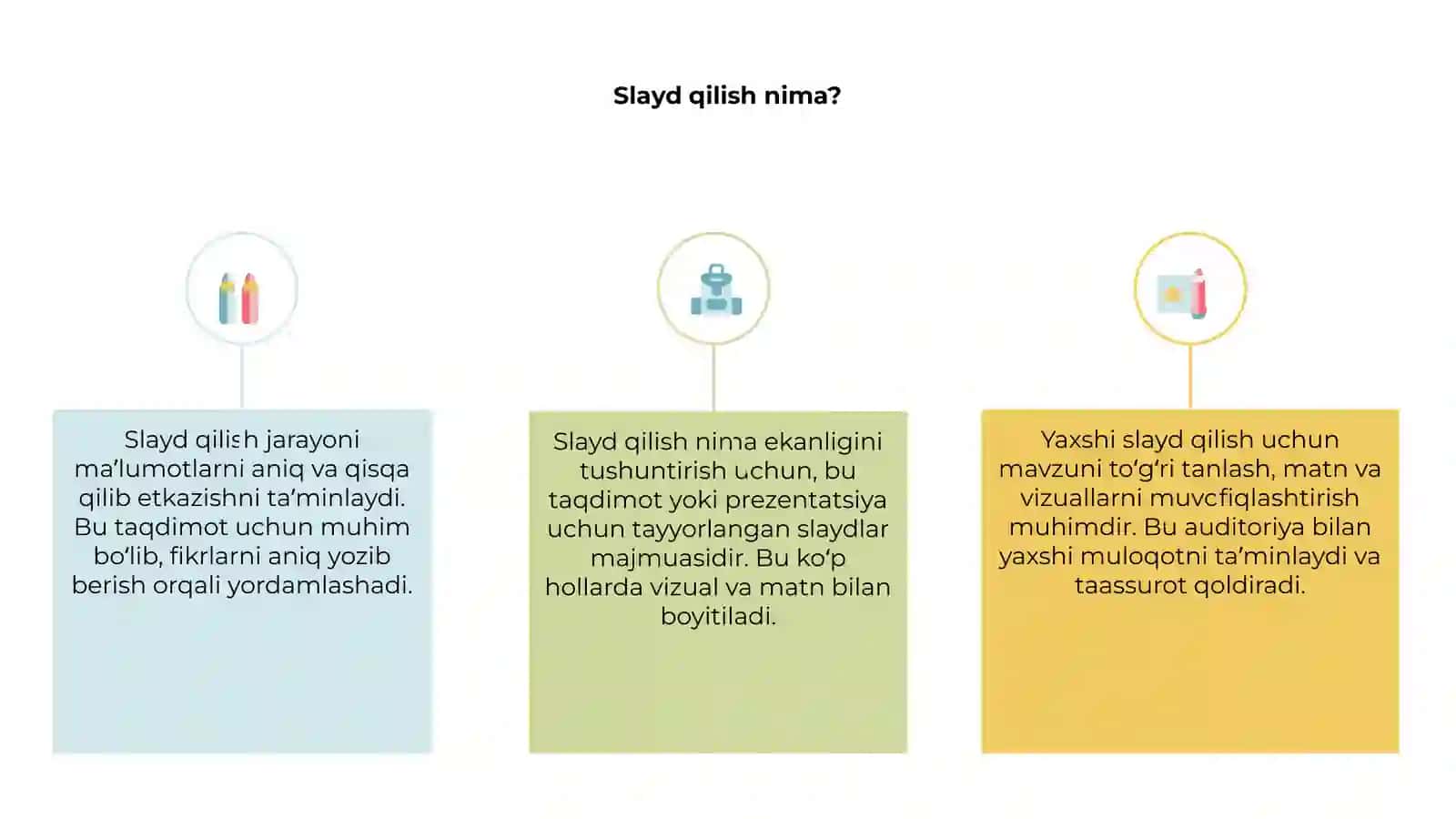 Slayd qilish kerak 3