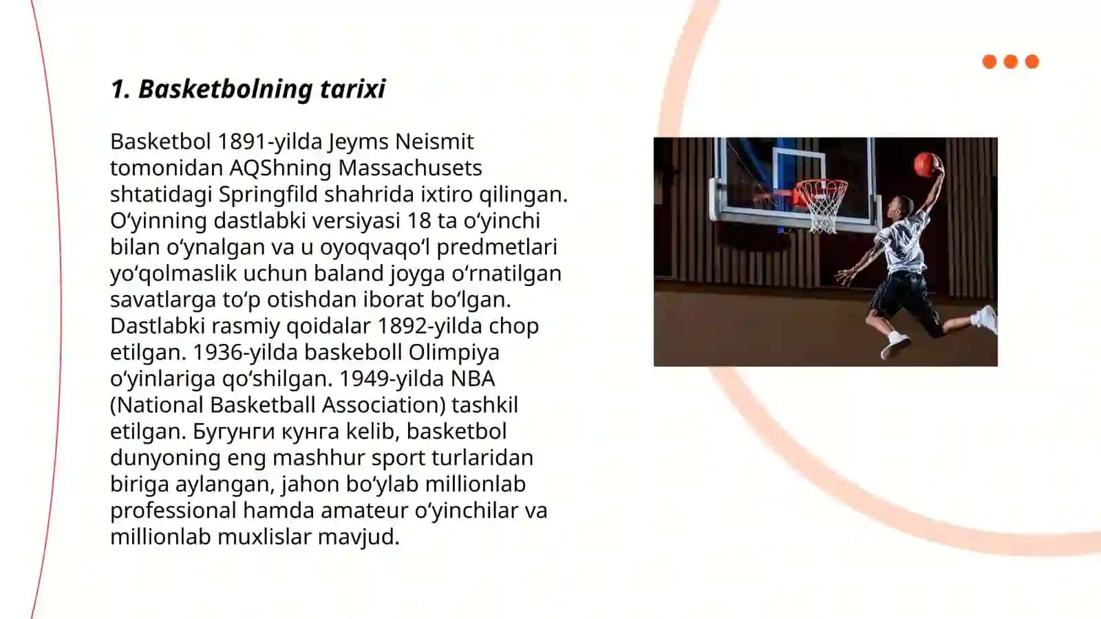 Basketbol sport oʻyini 3