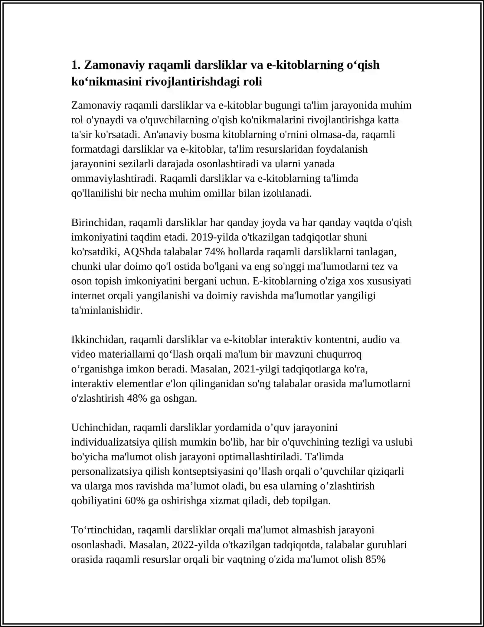 O'QISH ( READING) KOʼNIKMASINI RIVOJLANTIRISHDA ZAMONAVIY TEXNOLOGIYALARNING OʻRNI 3