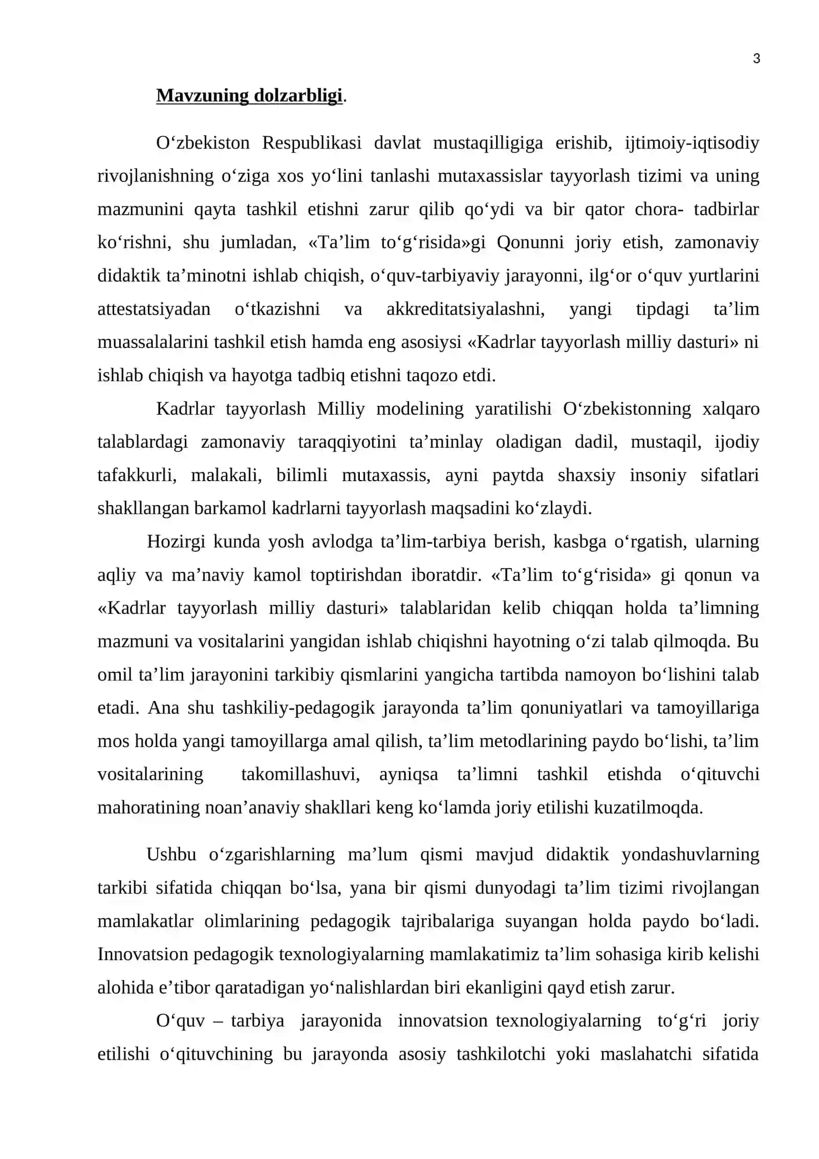Boshlang'ich sinf o'qish darslarining samaradorligini oshirishda inavatsion pedagogik texnologiyalardan foydalanishning shakl va usullari 3